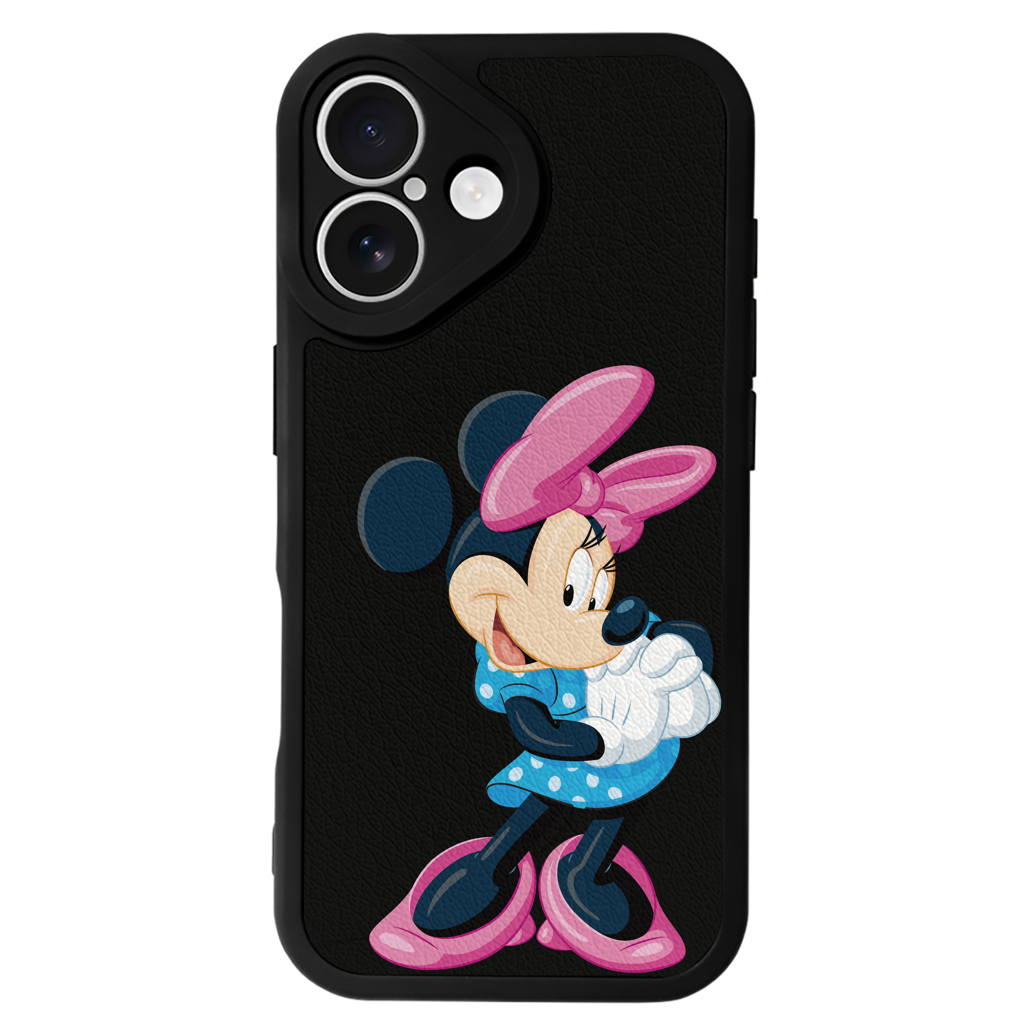 （画像用） ミッキーマウス Mickey Mouse 【iPhone 16シリーズ対応】シリコンスマホケース（レザー調） 材質：シリコン